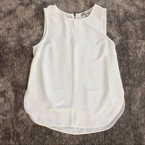 Forever 21 Contemporary Ivory Sleeveless Top